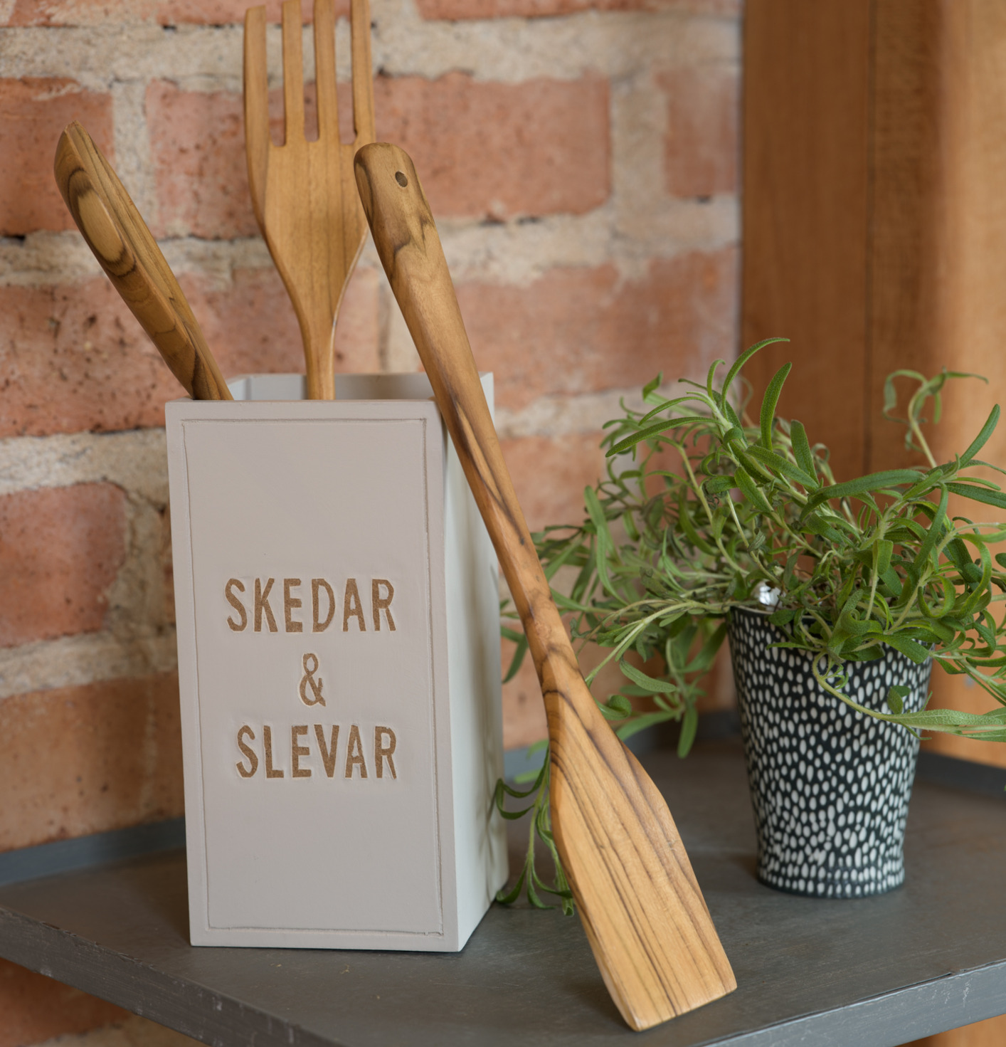 Träslev Teak Trägaffel Stekspade Different Design Övrig prydnad/dekoration för inredning innemiljö