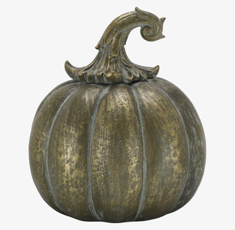 Bild av dekorativ pumpa i antik mässing med konstnärlig finish