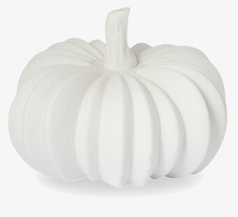 Bild av stor vit keramikpumpa med stilren och matt finish