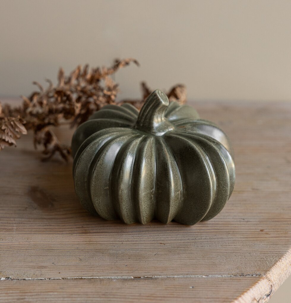 Pumpa Grön Keramik Stor Storefactory Övrig prydnad/dekoration för inredning innemiljö