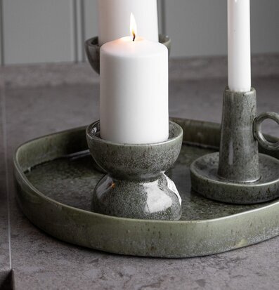 Ljusstake Högalid Grön Låg Storefactory Ljusstakar Adventsstakar Ljushållare Ljushyllor