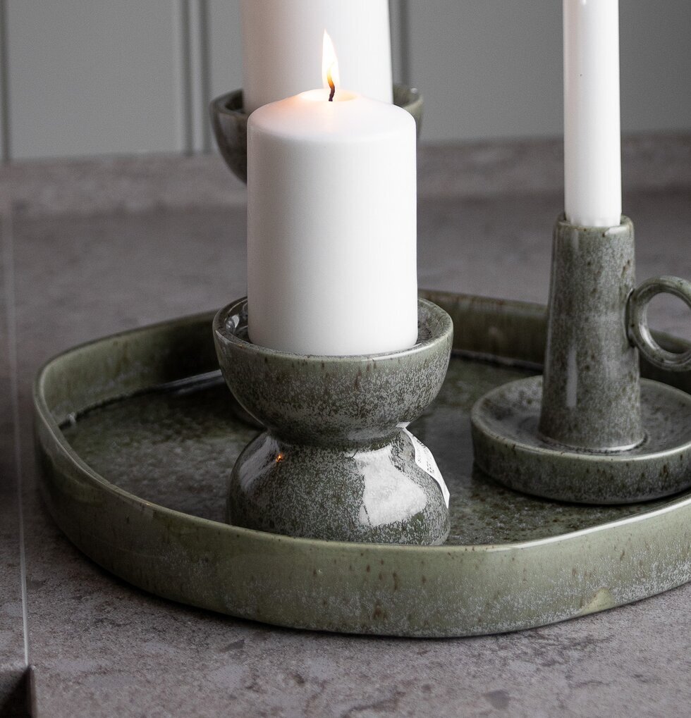 Ljusstake Högalid Grön Låg Storefactory Ljusstakar Adventsstakar Ljushållare Ljushyllor