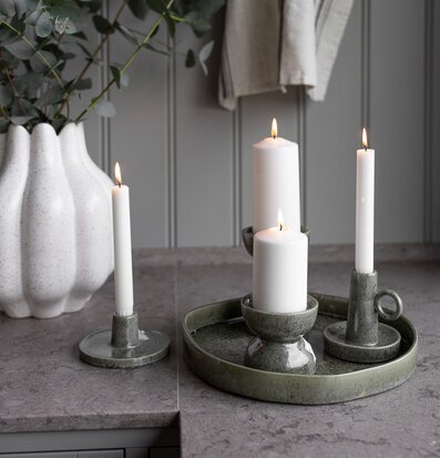 Ljusstake Högalid Grön Låg Storefactory Ljusstakar Adventsstakar Ljushållare Ljushyllor