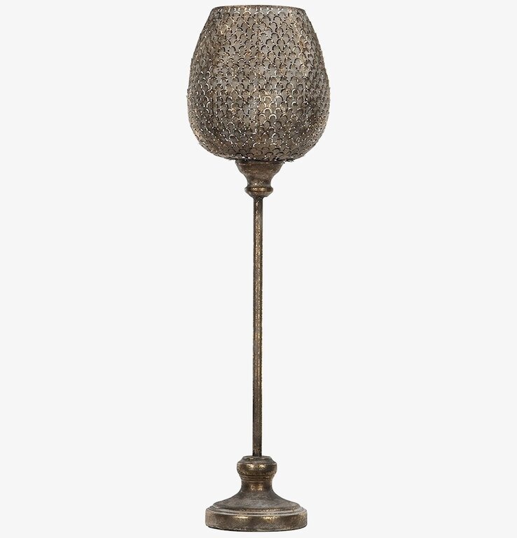 Ljuslykta Hög Dalia Leaf Antik G.Brun A Lot Decoration Lyktor Endless Light Ljuslyktor