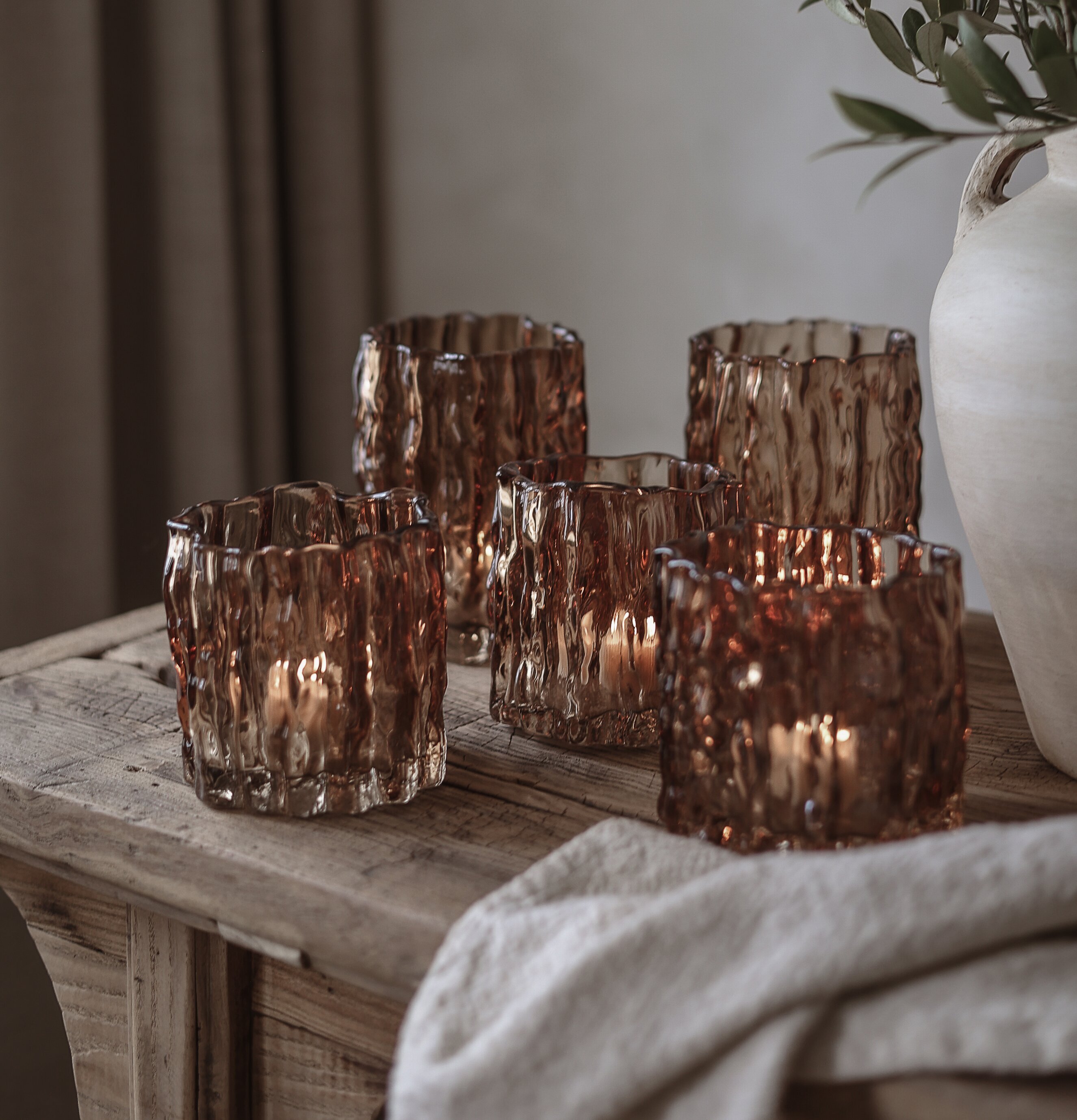 Ljuslykta Classico Chestnut 14cm 12cm Majas Cottage Lyktor Endless Light Ljuslyktor