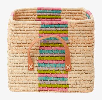Förvaringskorg Natur från Rice med färgglada ränder