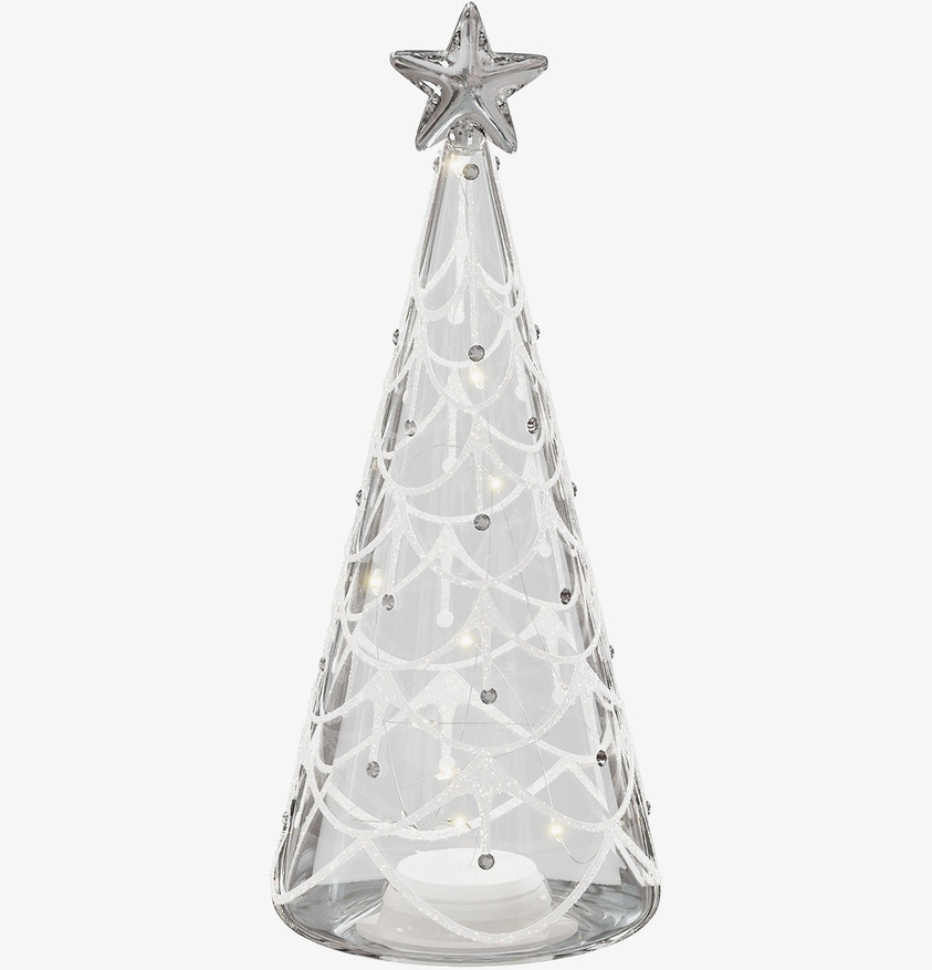 Julgran Glas Led Stor Deluxe Homeart Lampor Taklampor Golvlampor Bordslampor LED-lampor Ledlampor Fönsterlampor Ljusslingor för dekoration