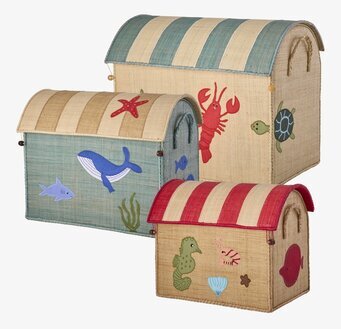 Förvaringshus Ocean Theme Rice Förvaringslådor och korgar Boxar Förvaringsboxar Porslinsboxar Trälådor Smyckesboxar i porslin Förvaringsbrickor Murstensformar