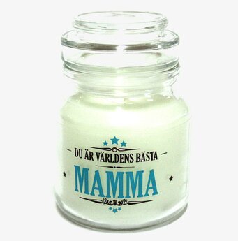 Ljus - Världens Bästa Mamma från Red Lable i glasburk