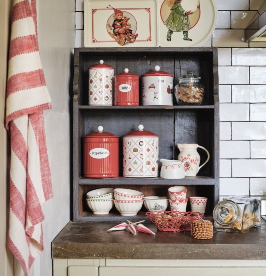 Plåtburk Juletid Stor Liten Strömshaga Plåtburkar Metallburkar