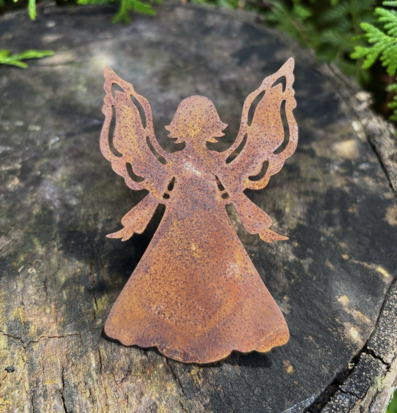 Ängel Rost Med Pin Lind Decoration Gravdekoration Minnessten Änglar Gravlyktor Gravljus Övrig prydnad/dekoration för inredning utemiljö