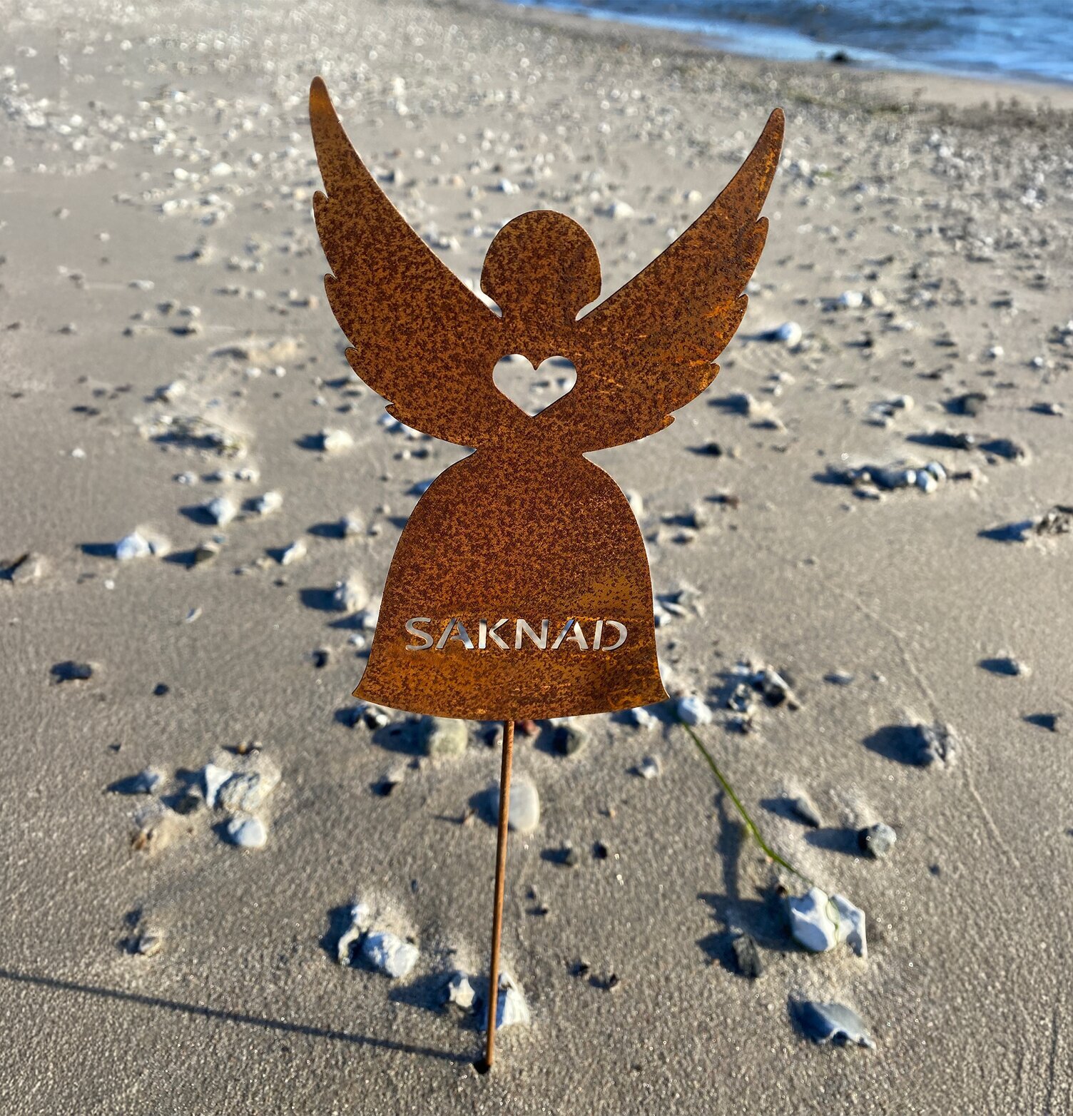 Ängel Rost Saknad Lind Decoration Gravdekoration Minnessten Änglar Gravlyktor Gravljus Övrig prydnad/dekoration för inredning utemiljö