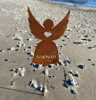 Ängel Rost Saknad Lind Decoration Gravdekoration Minnessten Änglar Gravlyktor Gravljus Övrig prydnad/dekoration för inredning utemiljö