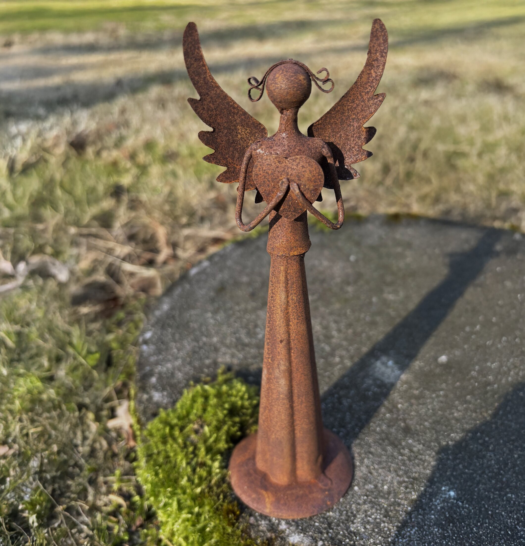 Esther Ängel Rost Lind Decoration Gravdekoration Minnessten Änglar Gravlyktor Gravljus Övrig prydnad/dekoration för inredning utemiljö