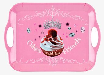 Serveringsbricka Cup Cakes från Derriére la porte, rosa och festlig