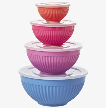 Skålar Melamin 4-Pack från Rice i olika färger och storlekar