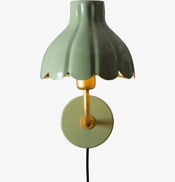 Wells Vägglampa Mossa/Guld PR Home Lampor Taklampor Golvlampor Bordslampor LED-lampor Ledlampor Fönsterlampor Ljusslingor för dekoration