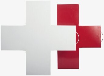Medicinskåp Kors från House Doctor i vit och röd design