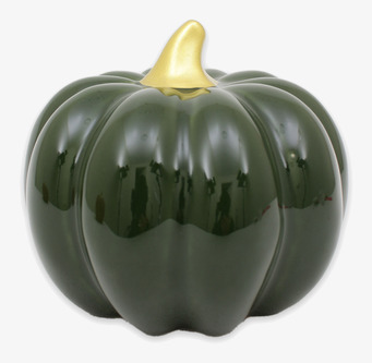 Bild av dekorativ grön pumpa med gyllene skaft för inredning