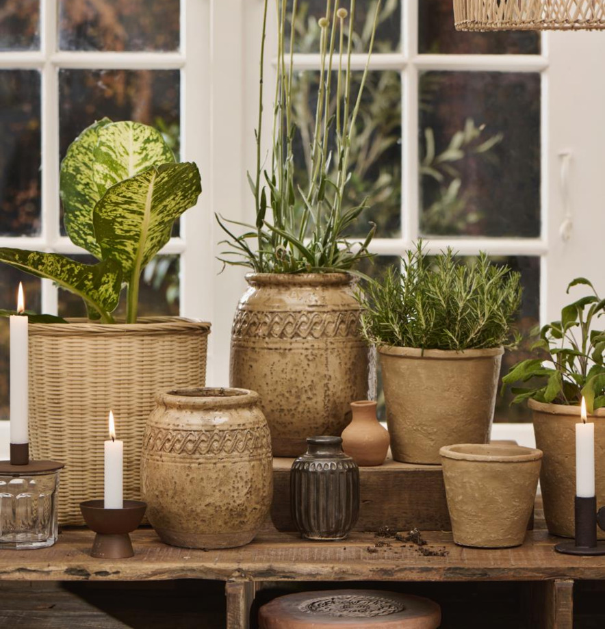 Kruka Naturbrun IB Laursen Krukor Örtkrukor Glaskrukor