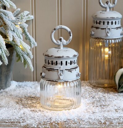 Fransk Lanterna Antikvit 22cm Chic Antique Lanternor