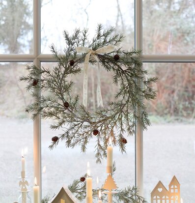 Fleur Grankrans Med Kottar Chic Antique Övrig prydnad/dekoration för inredning innemiljö