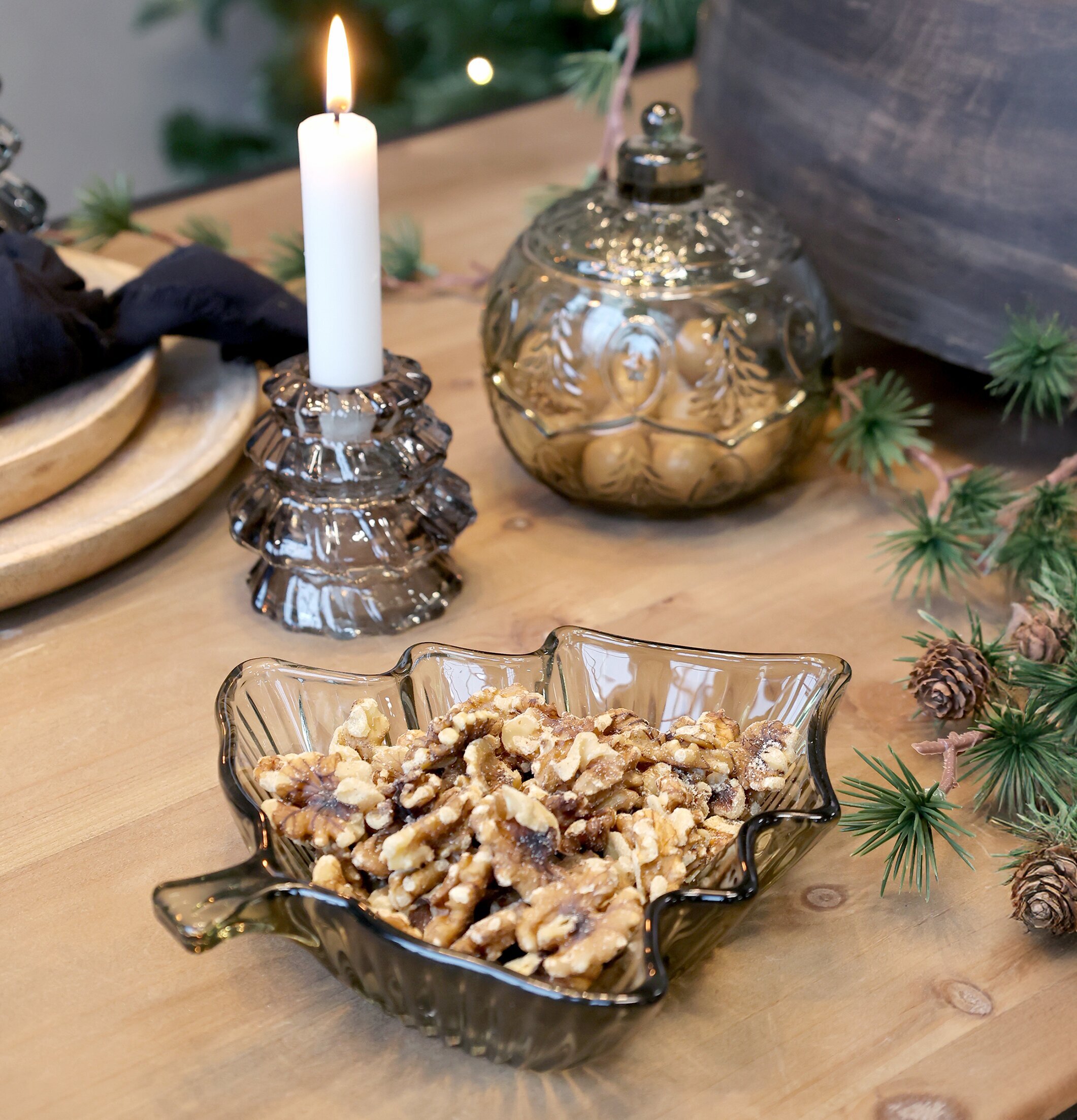 Glasfat Julgran Olivgrön Chic Antique Övrig prydnad/dekoration för inredning innemiljö