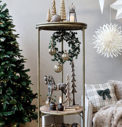 Deko Julgran Latte 35cm Mässing 20cm Chic Antique Övrig prydnad/dekoration för inredning innemiljö