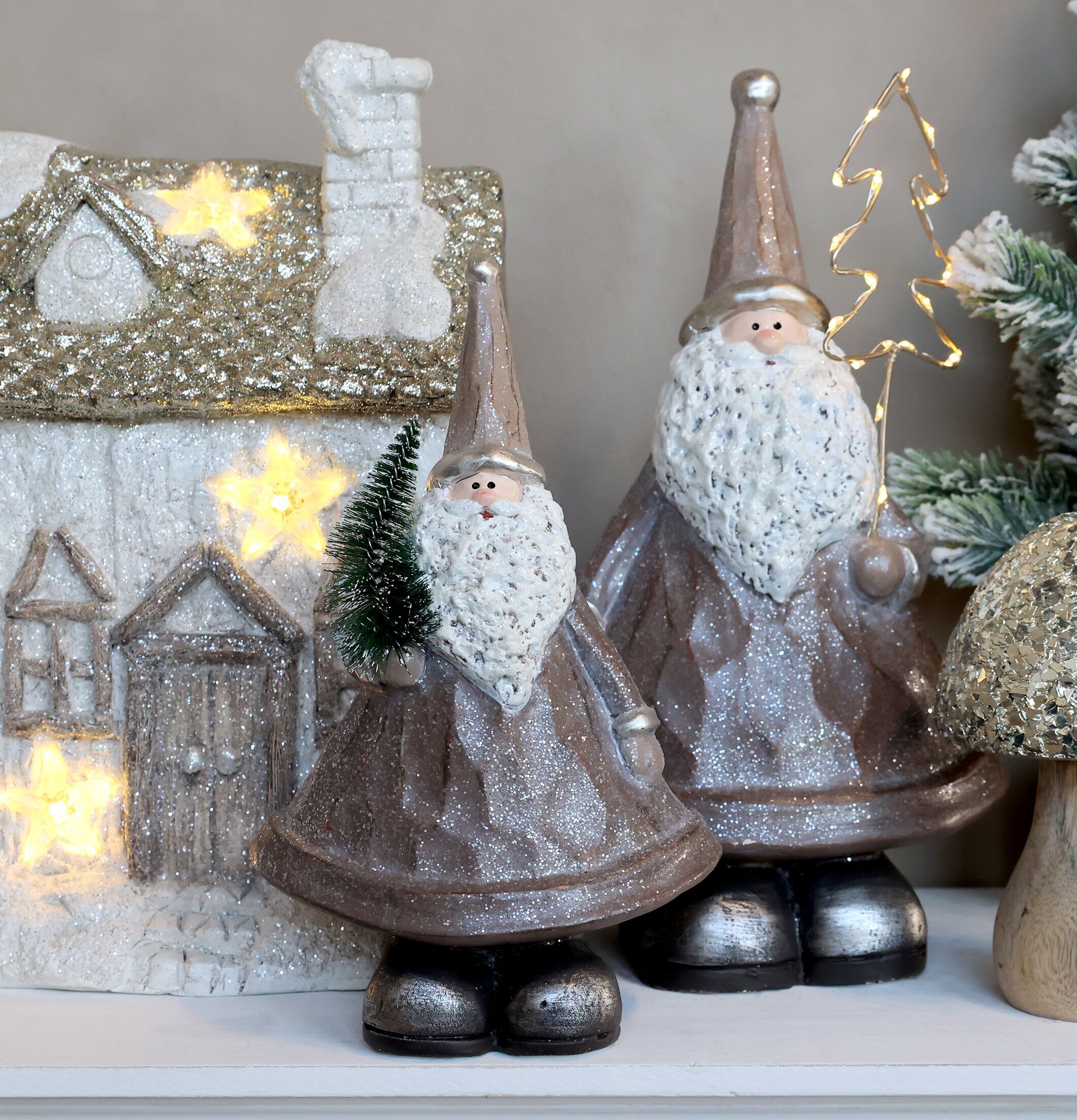 Tomtar Julträd Led Set/2 Chic Antique Övrig prydnad/dekoration för inredning innemiljö