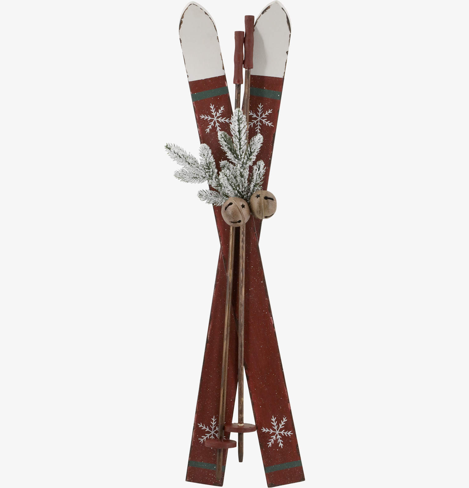 Träskidor Med Stavar Vintage Chic Antique Övrig prydnad/dekoration för inredning innemiljö