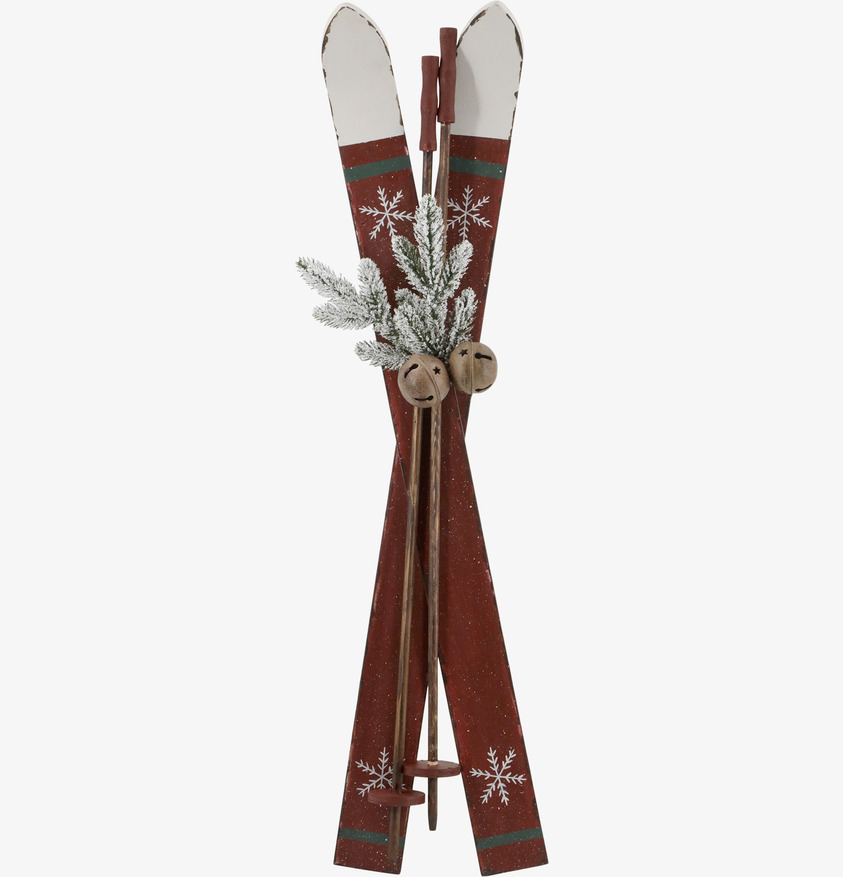 Träskidor Med Stavar Vintage Chic Antique Övrig prydnad/dekoration för inredning innemiljö