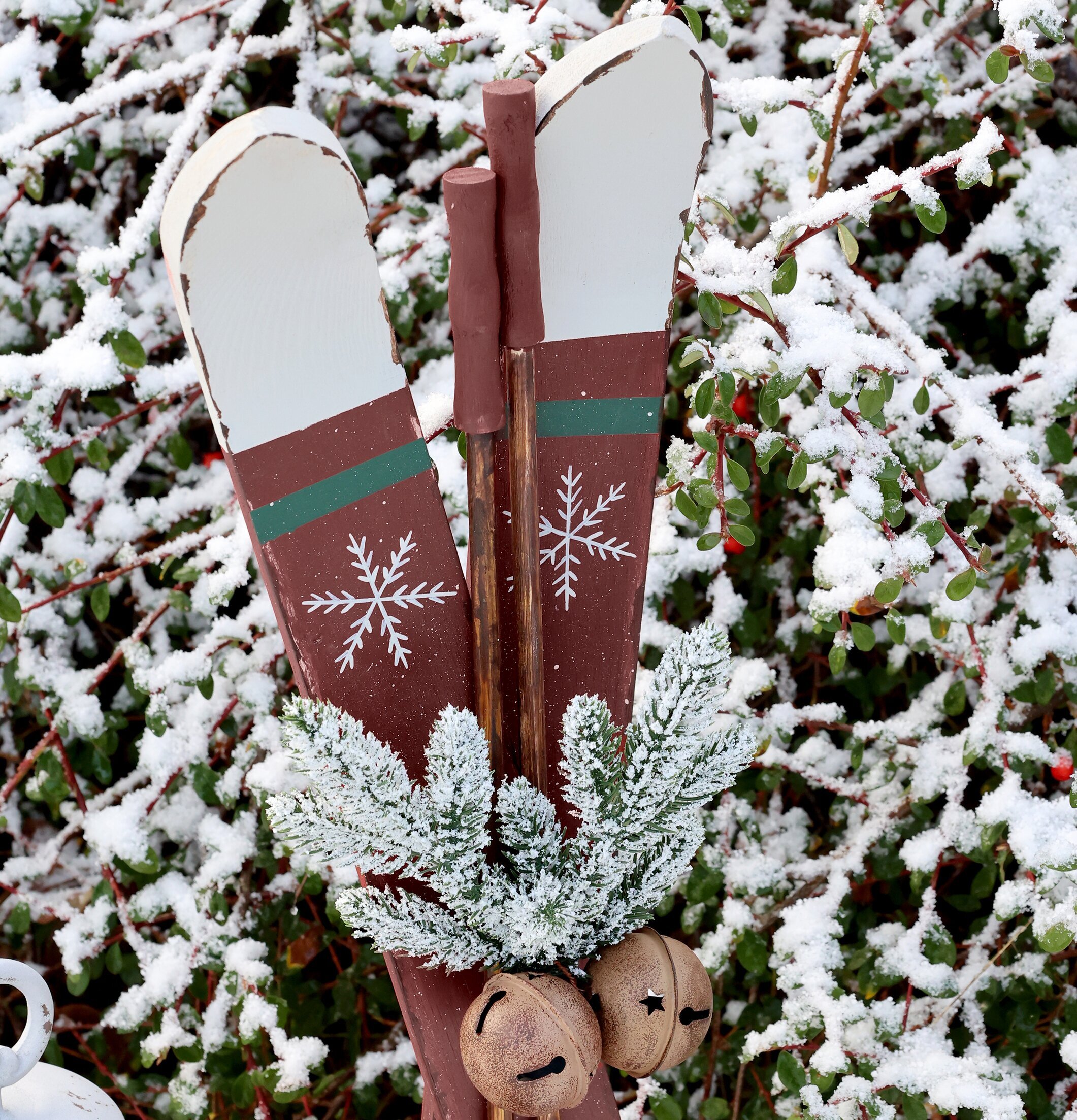 Träskidor Med Stavar Vintage Chic Antique Övrig prydnad/dekoration för inredning innemiljö