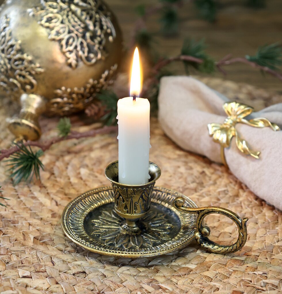 Ljusstake Antik Mässing Chic Antique Ljusstakar Adventsstakar Ljushållare Ljushyllor