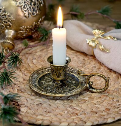 Ljusstake Antik Mässing Chic Antique Ljusstakar Adventsstakar Ljushållare Ljushyllor