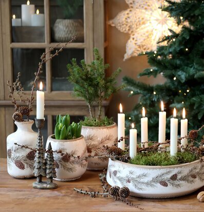 Ljusstake Gran Antik Mässing Chic Antique Ljusstakar Adventsstakar Ljushållare Ljushyllor