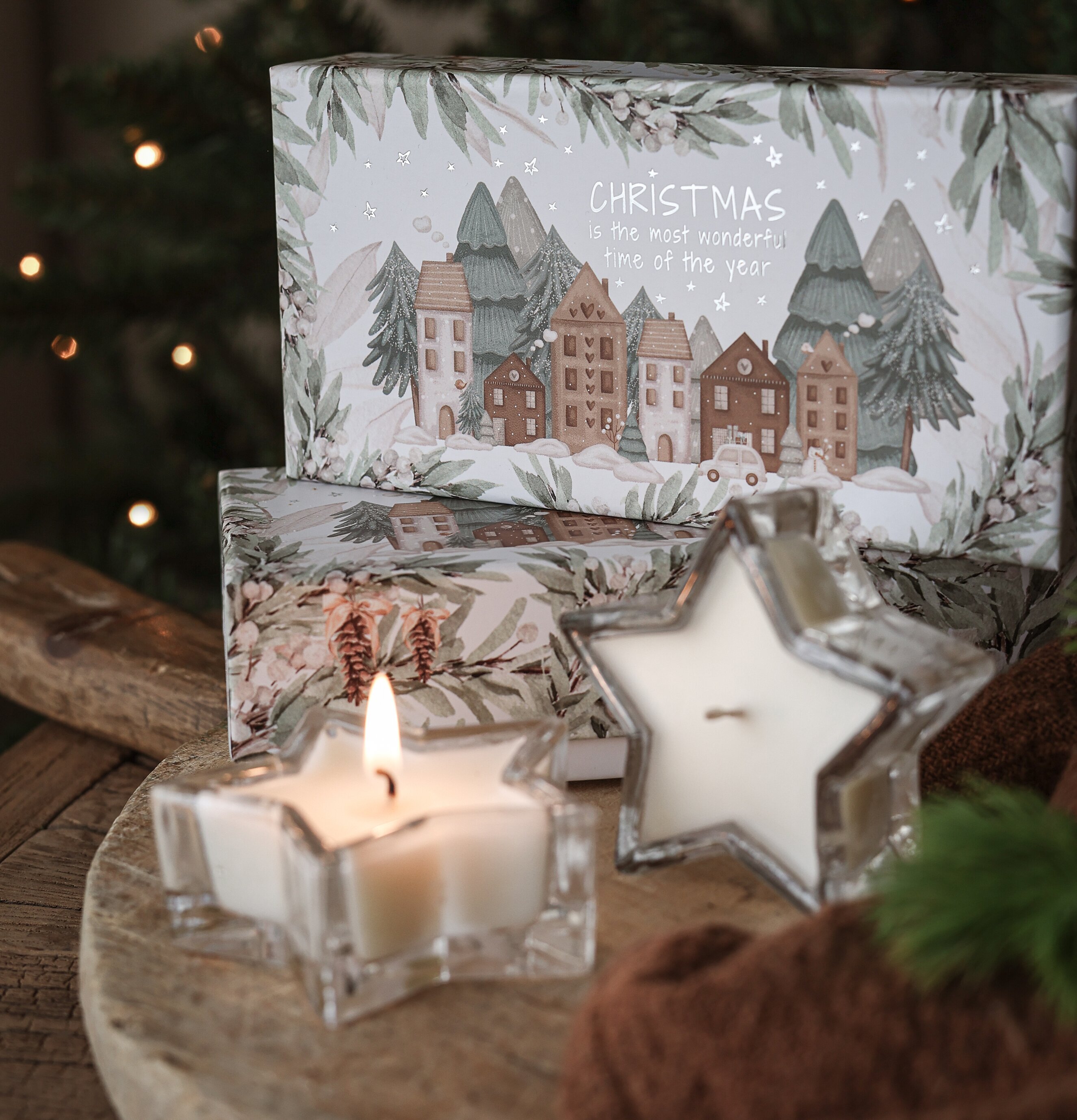 Doftljus 2/set Winter Stars - Majas Cottage Doftljus/doftpinnar