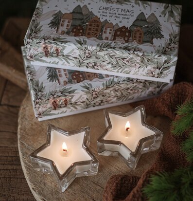 Doftljus 2/set Winter Stars - Majas Cottage Doftljus/doftpinnar