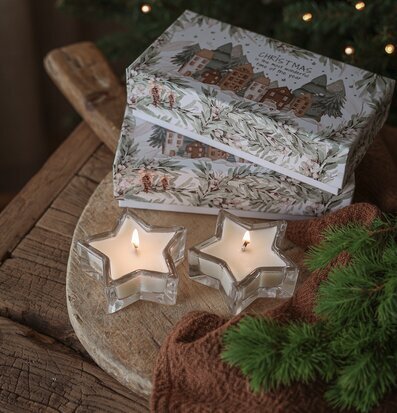 Doftljus 2/set Winter Stars - Majas Cottage Doftljus/doftpinnar