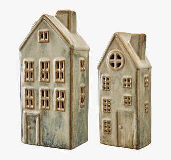 Hus Set/2 Led Offwhite Wikholm Form Övrig prydnad/dekoration för inredning innemiljö