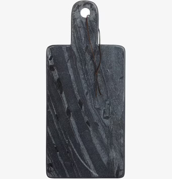 Skärbräda Marmor Grå från House Doctor med läderrem