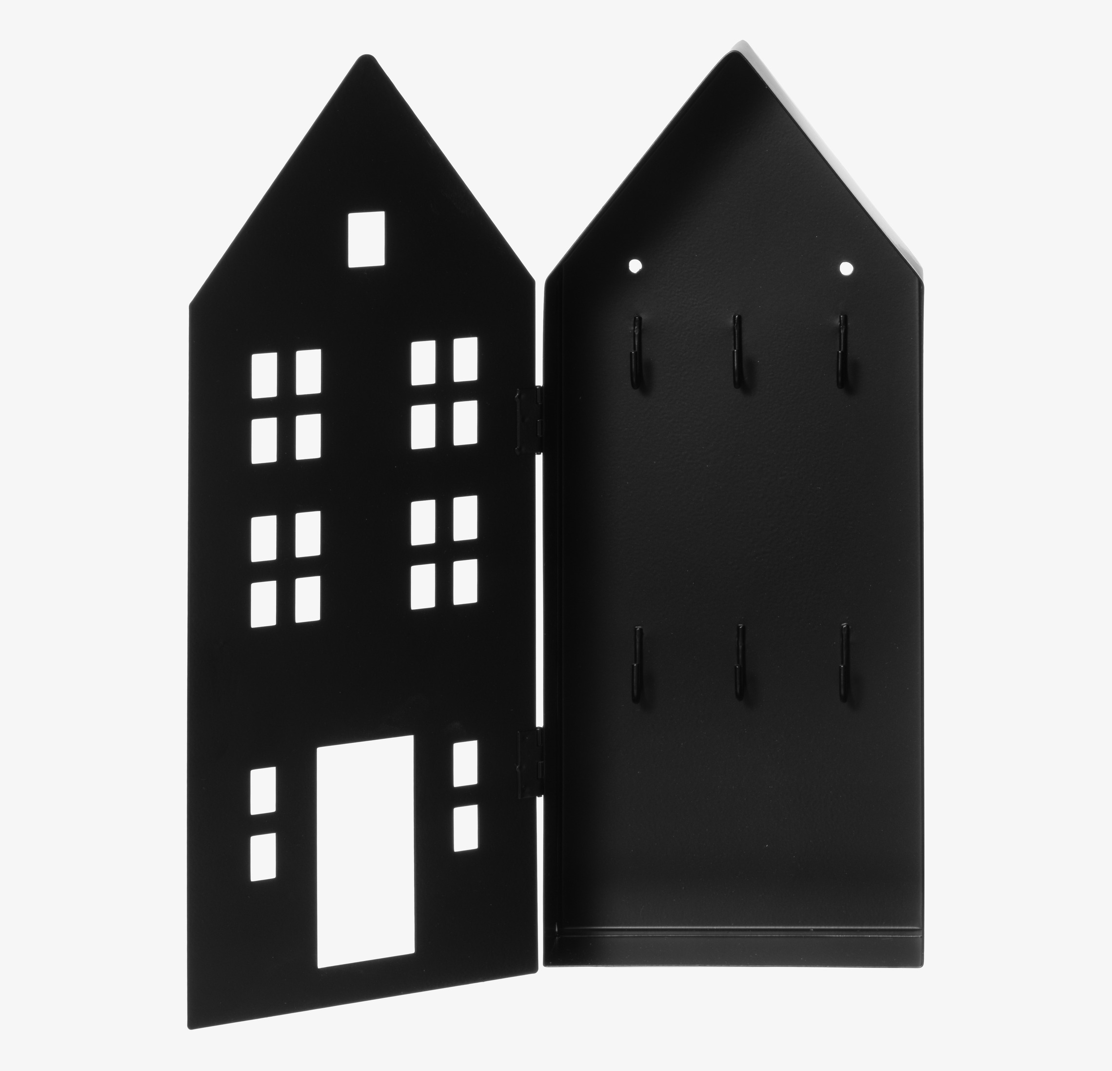 Nyckelskåp Hus Svart 4Living Nyckelförvaring Nyckelhängare