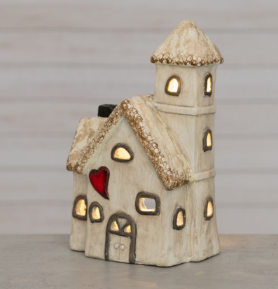 Keramikhus LED Cedar City 4Living Lampor Taklampor Golvlampor Bordslampor LED-lampor Ledlampor Fönsterlampor Ljusslingor för dekoration Övrig