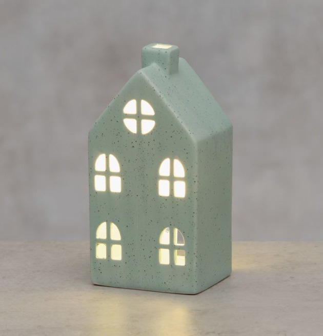 Keramikhus Paris LED Grön 4Living Lampor Taklampor Golvlampor Bordslampor LED-lampor Ledlampor Fönsterlampor Ljusslingor för dekoration Övrig