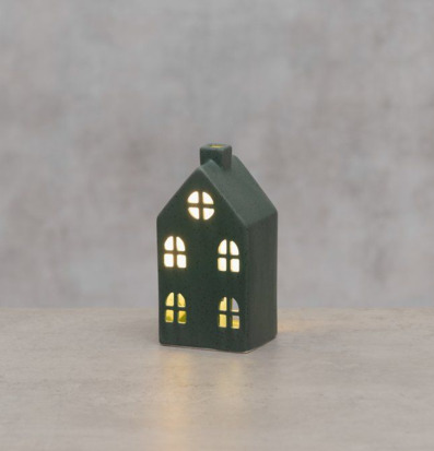 Keramikhus Paris LED Mörkgrön 4Living Lampor Taklampor Golvlampor Bordslampor LED-lampor Ledlampor Fönsterlampor Ljusslingor för dekoration Övrig