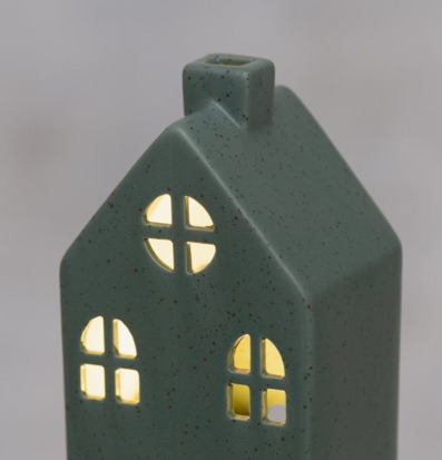 Keramikhus Paris LED Mörkgrön 4Living Lampor Taklampor Golvlampor Bordslampor LED-lampor Ledlampor Fönsterlampor Ljusslingor för dekoration Övrig