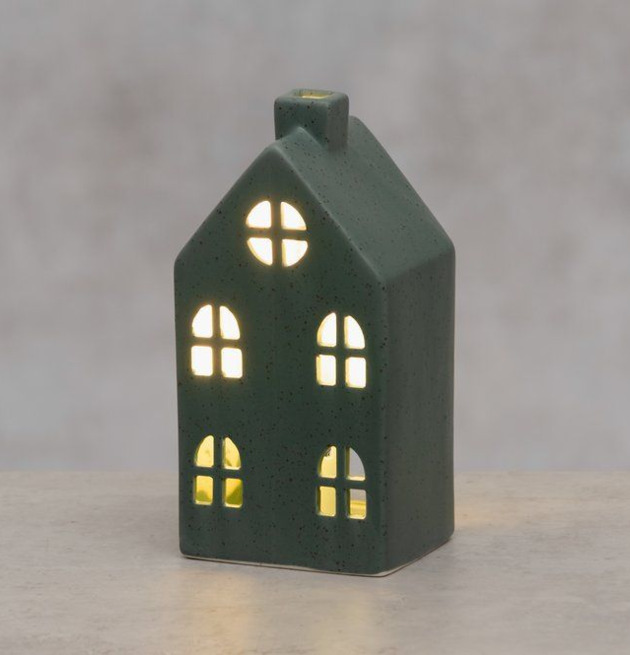 Keramikhus Paris LED Mörkgrön 4Living Lampor Taklampor Golvlampor Bordslampor LED-lampor Ledlampor Fönsterlampor Ljusslingor för dekoration Övrig