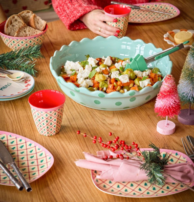 Skål Diamond Christmas Tree Print Mugg Latte Desserttallrik Melaminmugg Rice Skålar att äta ur tilltugg Såskannor/Vispskål