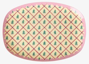 Liten Tallrik Diamond Christmas Tree Print Rice Tallrikar Djupa tallrikar (ej skål) Desserttallrikar Assietter Barntallrikar Picknicktallrikar