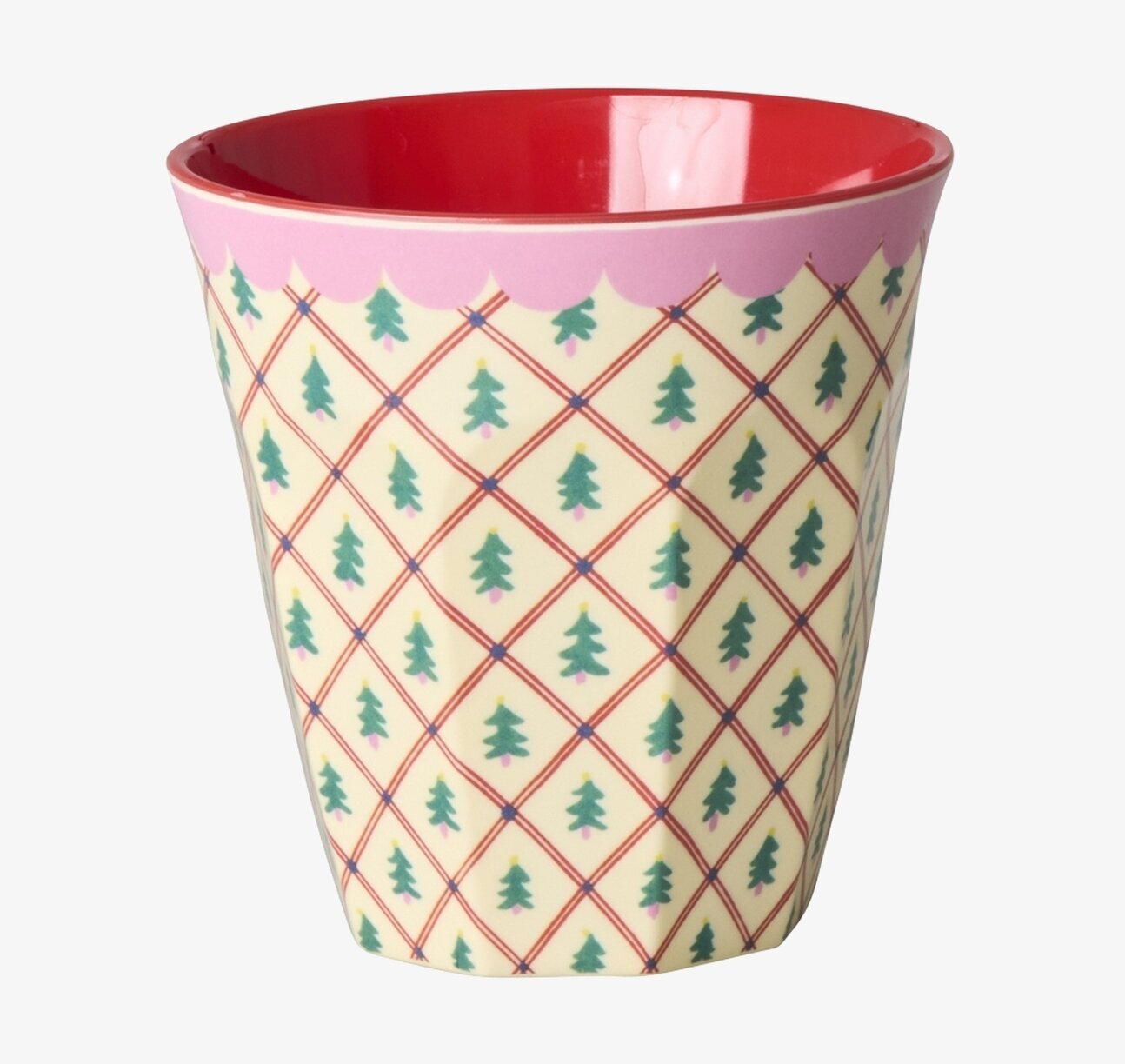 Melaminmugg Diamond Christmas Tree Print Rice Melaminmuggar Lattemuggar i melamin Melaminkoppar