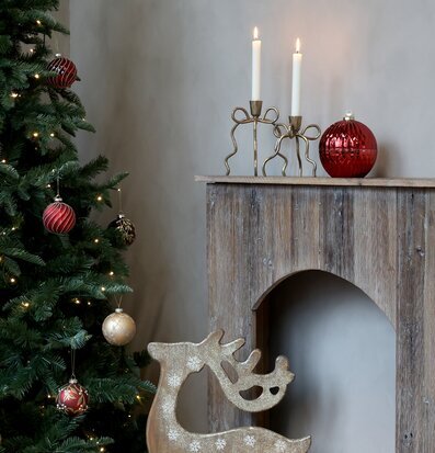 Ljusstake Rosett Antik Mässing Stor Medium Chic Antique Ljusstakar Adventsstakar Ljushållare Ljushyllor